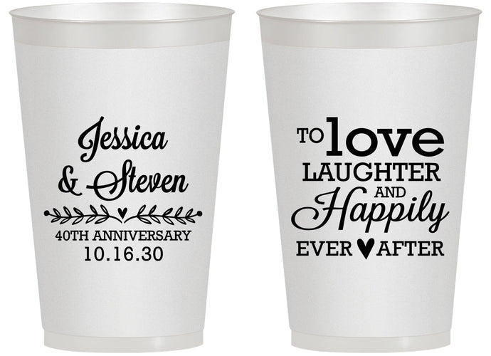 Personalized Anniversary 14 oz Frosted Cups - 40th Wedding | 80035