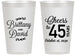 Personalized Anniversary 14 oz Frosted Cups - Cheers To 45 Years | 80036