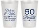 Personalized Anniversary 14 oz Frosted Cups - 50 Years Blessed | 80037