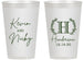 Personalized Wedding 14 oz Frosted Cups - Monogram | 805