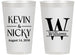 Personalized Wedding 14 oz Frosted Cups - Monogram | 806