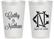 Personalized Wedding 14 oz Frosted Cups - Two Letter Monogram | 807