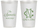 Personalized Wedding 14 oz Frosted Cups - Two Letter Monogram | 808