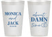 Personalized Wedding 14 oz Frosted Cups - About Damn Time | 809