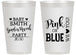 Personalized Baby Shower 14 oz Frosted Cups - Gender Reveal Pink Or Blue | 90012