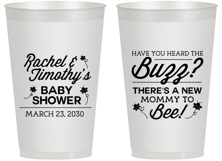 Personalized Baby Shower 14 oz Frosted Cups - Mommy To Bee | 90019