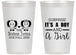 Personalized Baby Shower 14 oz Frosted Cups - Twins Boy And Girl | 90026