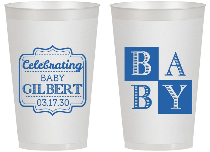 Personalized Baby Shower 14 oz Frosted Cups - Celebrating | 90029