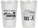 Personalized Baby Shower 14 oz Frosted Cups - Gender Reveal Tutus Or Ties | 90033
