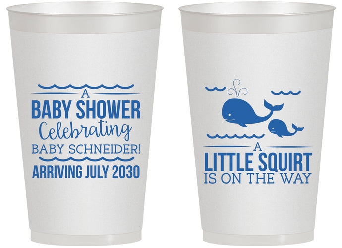 Personalized Baby Shower 14 oz Frosted Cups - Mermaid On Her Way | 90044
