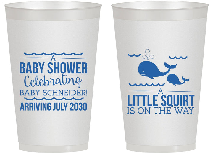 Personalized Baby Shower 14 oz Frosted Cups - Mermaid On Her Way | 90044