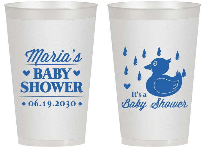 Personalized Baby Shower 14 oz Frosted Cups - Duckling | 90047