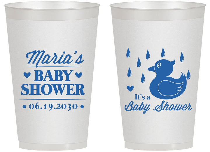 Personalized Baby Shower 14 oz Frosted Cups - Duckling | 90047
