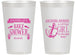 Personalized Baby Shower 14 oz Frosted Cups - Anchors Aweigh Little Girl | 90056
