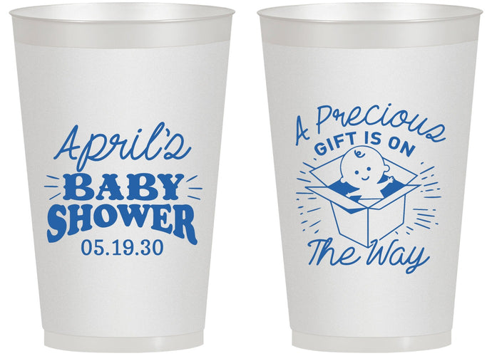 Personalized Baby Shower 14 oz Frosted Cups - Precious Gift | 90057