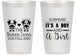 Personalized Baby Shower 14 oz Frosted Cups - Twins Baby Cows | 90067