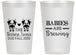 Personalized Baby Shower 14 oz Frosted Cups - Twins Baby Cows | 90072
