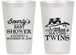 Personalized Baby Shower 14 oz Frosted Cups - Twins Baby Owls | 90074