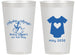 Personalized Baby Shower 14 oz Frosted Cups - Nautical Anchors Aweigh | 90083
