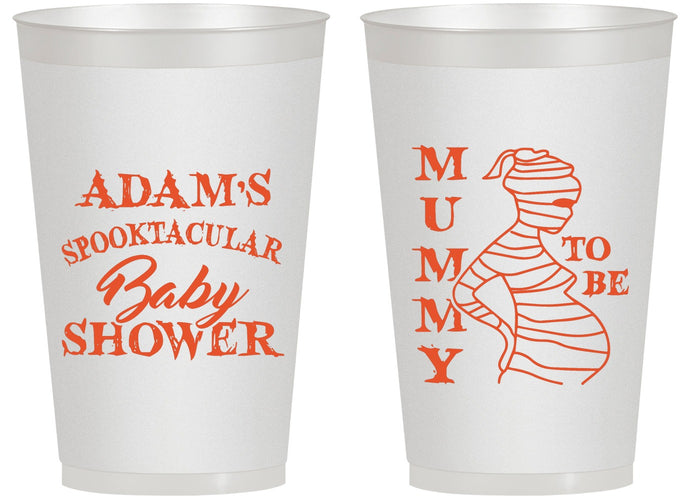 Personalized Baby Shower 14 oz Frosted Cups - Mummy To Be Halloween | 90087
