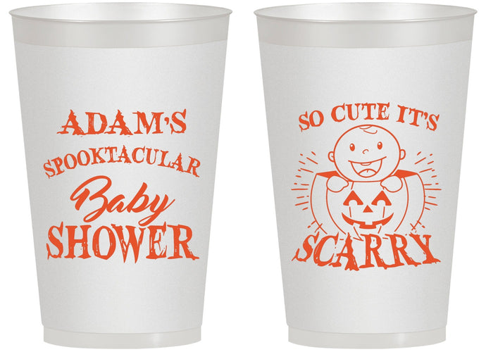 Personalized Baby Shower 14 oz Frosted Cups - So Cute Halloween | 90088