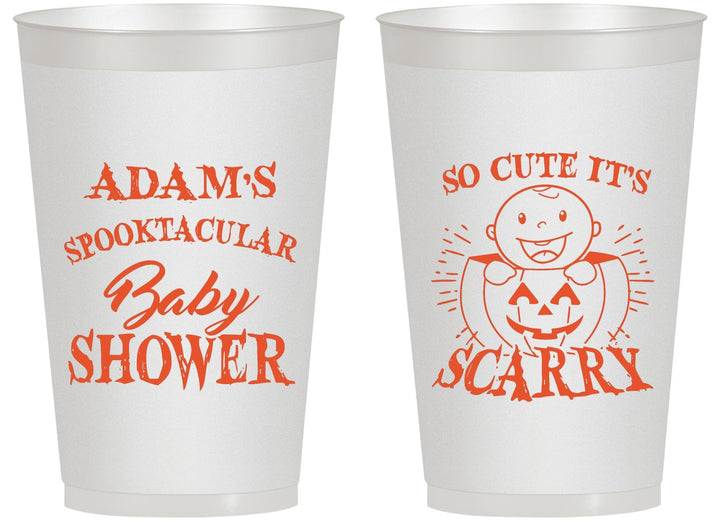 Personalized Baby Shower 14 oz Frosted Cups - So Cute Halloween | 90088