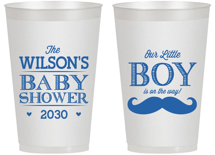 Personalized Baby Shower 14 oz Frosted Cups - Little Boy | 90092