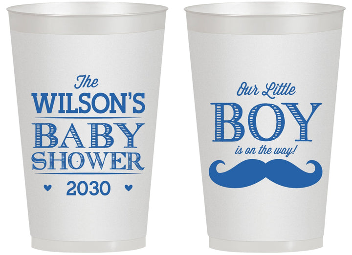 Personalized Baby Shower 14 oz Frosted Cups - Little Boy | 90092