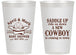 Personalized Baby Shower 14 oz Frosted Cups - New Cowboy | 90104