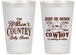 Personalized Baby Shower 14 oz Frosted Cups - Cowboy Coming To Town | 90105