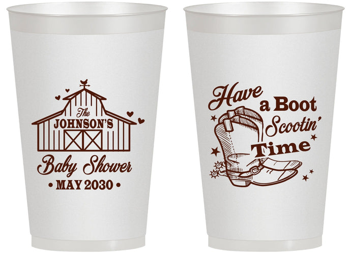 Personalized Baby Shower 14 oz Frosted Cups - Farm Country | 90107