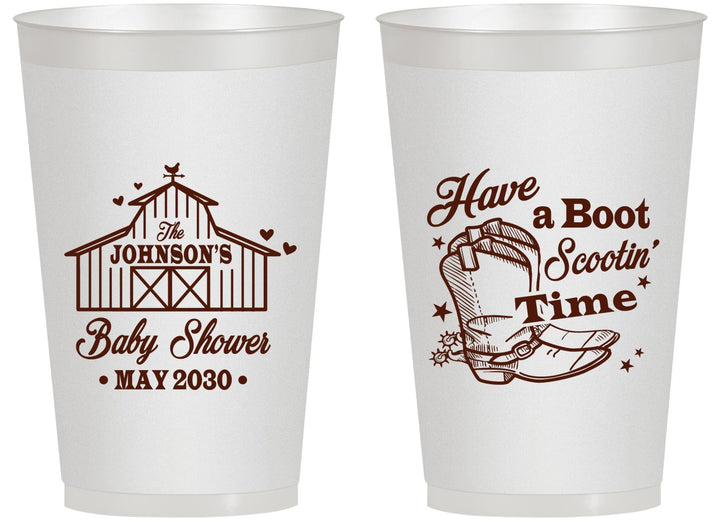 Personalized Baby Shower 14 oz Frosted Cups - Farm Country | 90107
