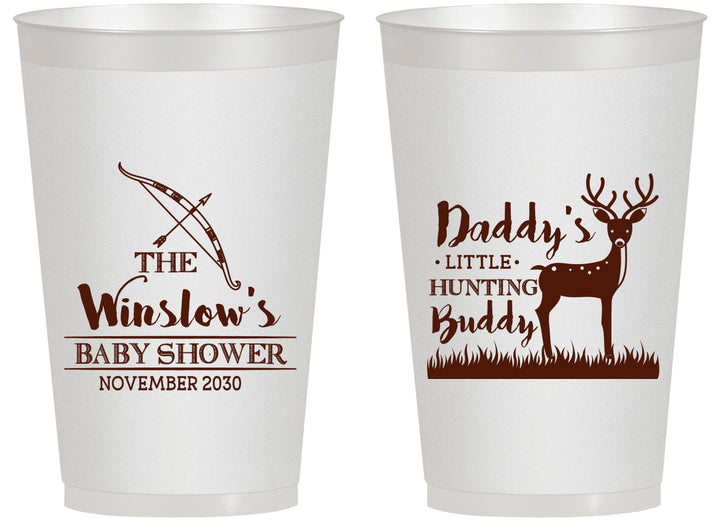 Personalized Baby Shower 14 oz Frosted Cups - Hunting Buddy | 90127