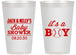 Personalized Baby Shower 14 oz Frosted Cups - Baseball Its A Boy | 90143