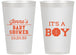 Personalized Baby Shower 14 oz Frosted Cups - Basketball Its A Boy | 90144