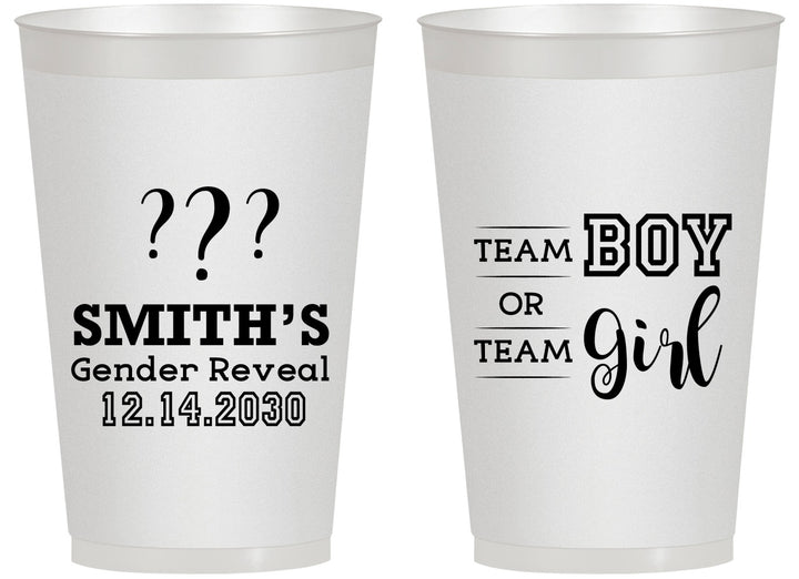 Personalized Baby Shower 14 oz Frosted Cups - Gender Reveal | 90150