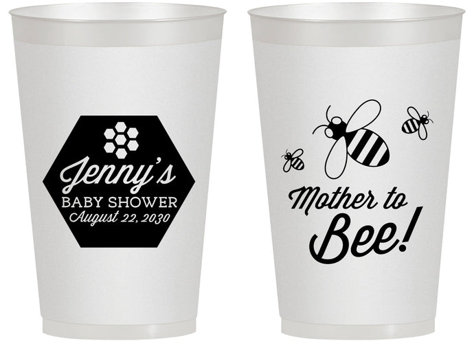 Personalized Baby Shower 14 oz Frosted Cups - Mother To Bee | 90153