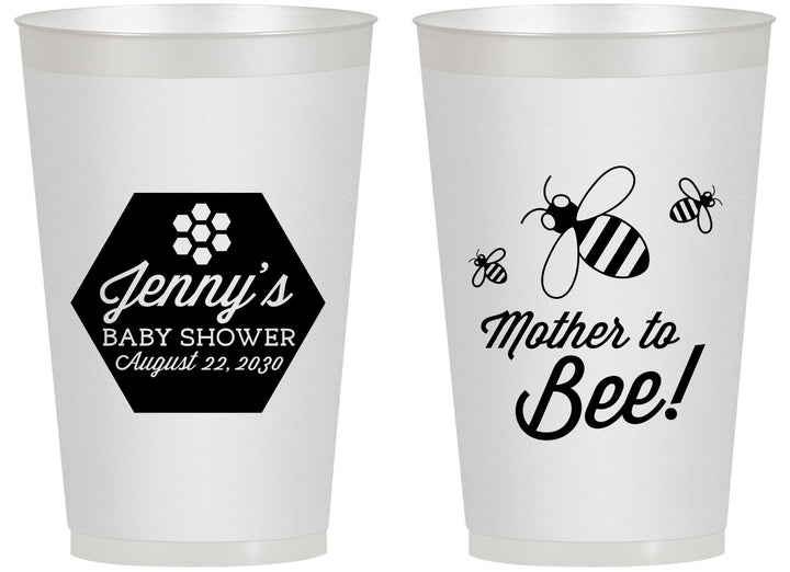 Personalized Baby Shower 14 oz Frosted Cups - Mother To Bee | 90153