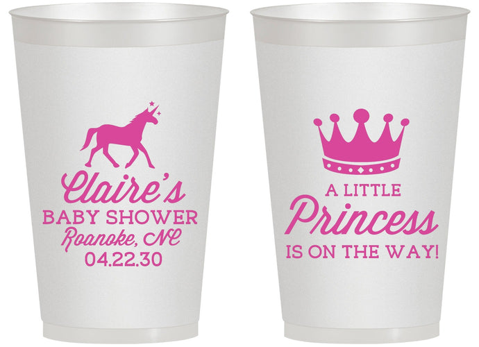 Personalized Baby Shower 14 oz Frosted Cups - Little Princess | 90174