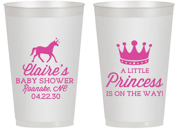 Personalized Baby Shower 14 oz Frosted Cups - Little Princess | 90174