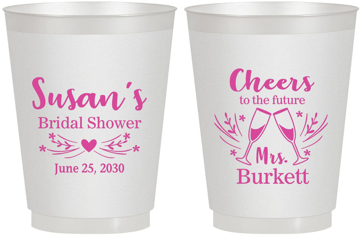 Personalized Bridal Shower 16 oz Frosted Cups - Future Mrs | 100005