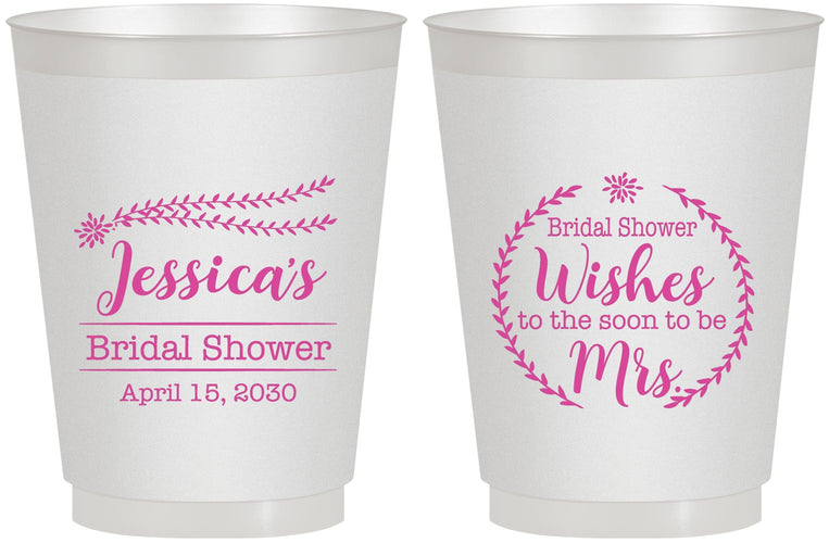 Personalized Bridal Shower 16 oz Frosted Cups - Soon To Be Mrs | 100009