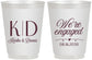 Personalized Engagement 16 oz Frosted Cups - We Are Engaged | 10001