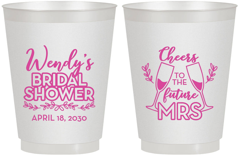 Personalized Bridal Shower 16 oz Frosted Cups - Future Mrs | 100011