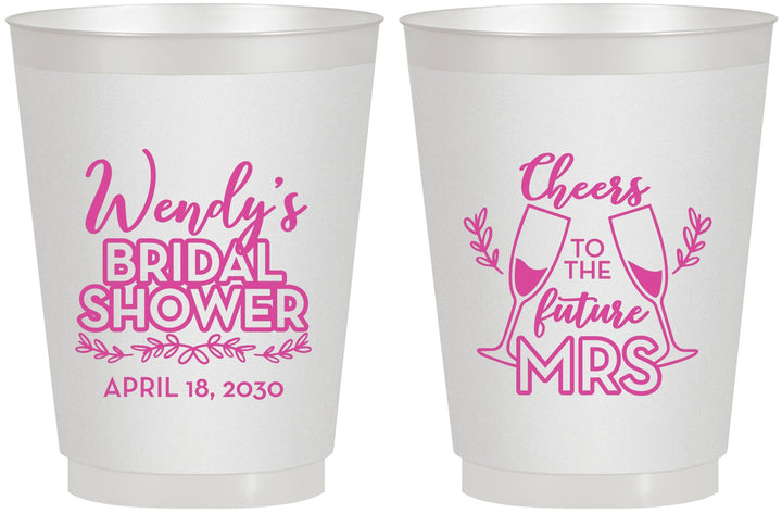 Personalized Bridal Shower 16 oz Frosted Cups - Future Mrs | 100011