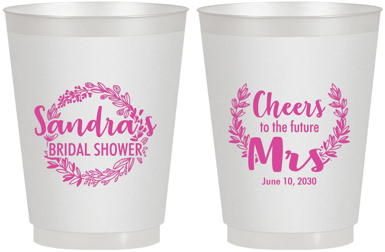 Personalized Bridal Shower 16 oz Frosted Cups - Future Mrs | 100015