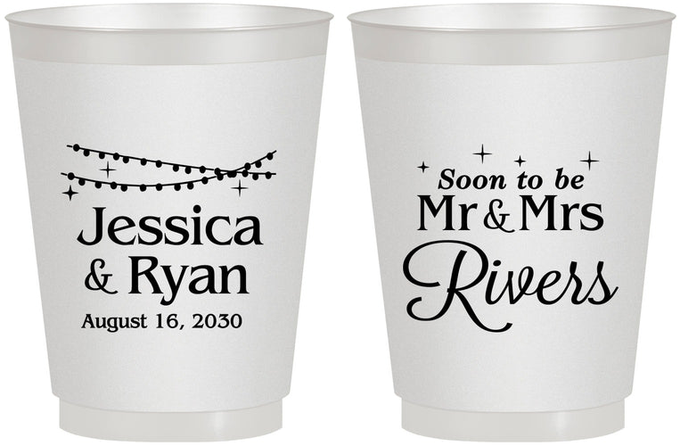 Personalized Engagement 16 oz Frosted Cups - Soon To Be Mr And Mrs | 10008