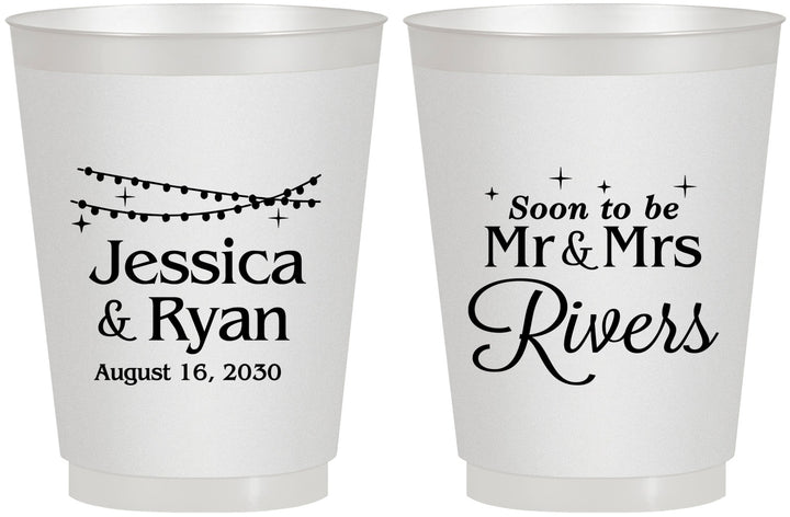 Personalized Engagement 16 oz Frosted Cups - Soon To Be Mr And Mrs | 10008
