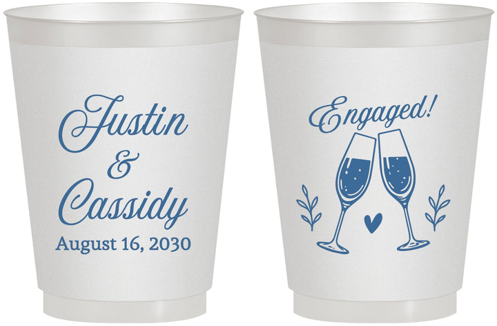 Personalized Engagement 16 oz Frosted Cups - Engaged | 10013