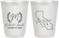 Personalized Wedding 16 oz Frosted Cups - California | 104
